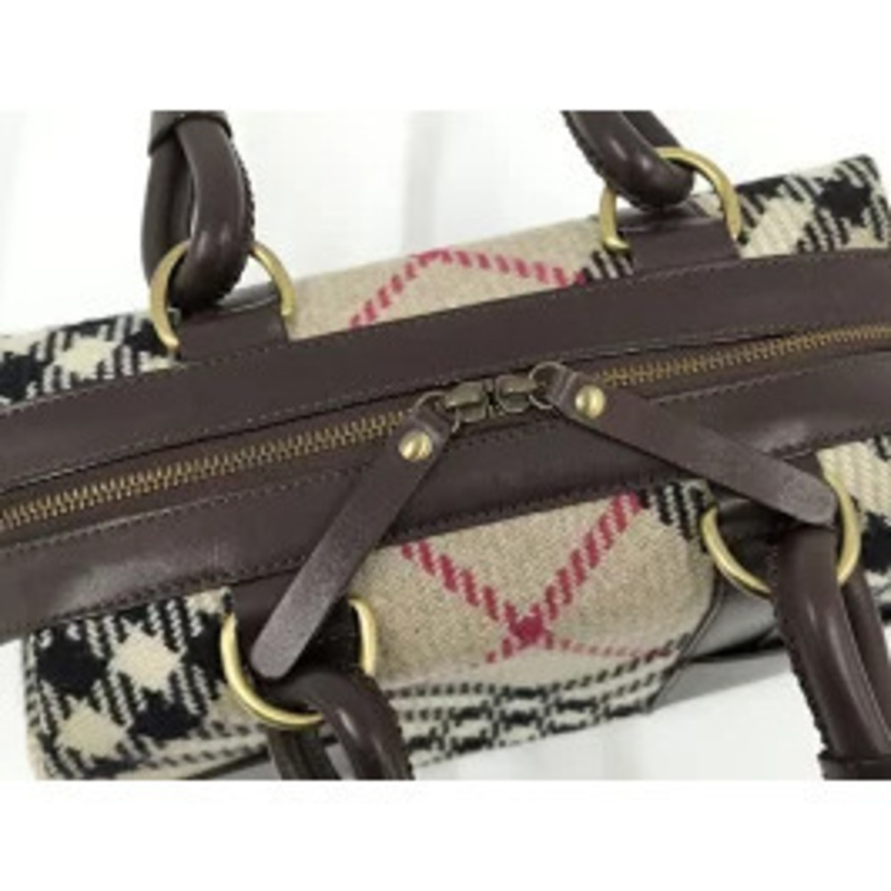 BURBERRY handbag Boston bag Nova Check leather brown - Picture 7 of 9